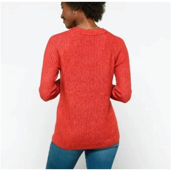NWT Vero Moda Burnt Orange Leroya Crew Neck Pullover Sweater  Size XL - Picture 6 of 15